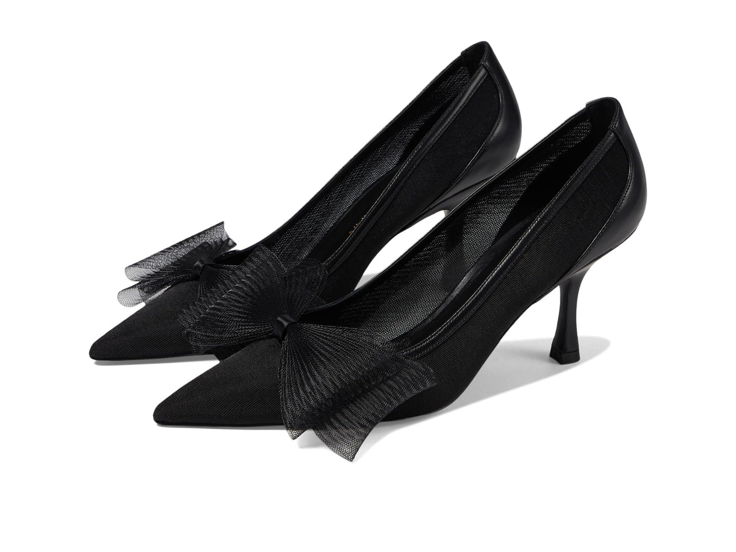 Stuart Weitzman Women's Blushing Bow 75 Pump, Black, 6