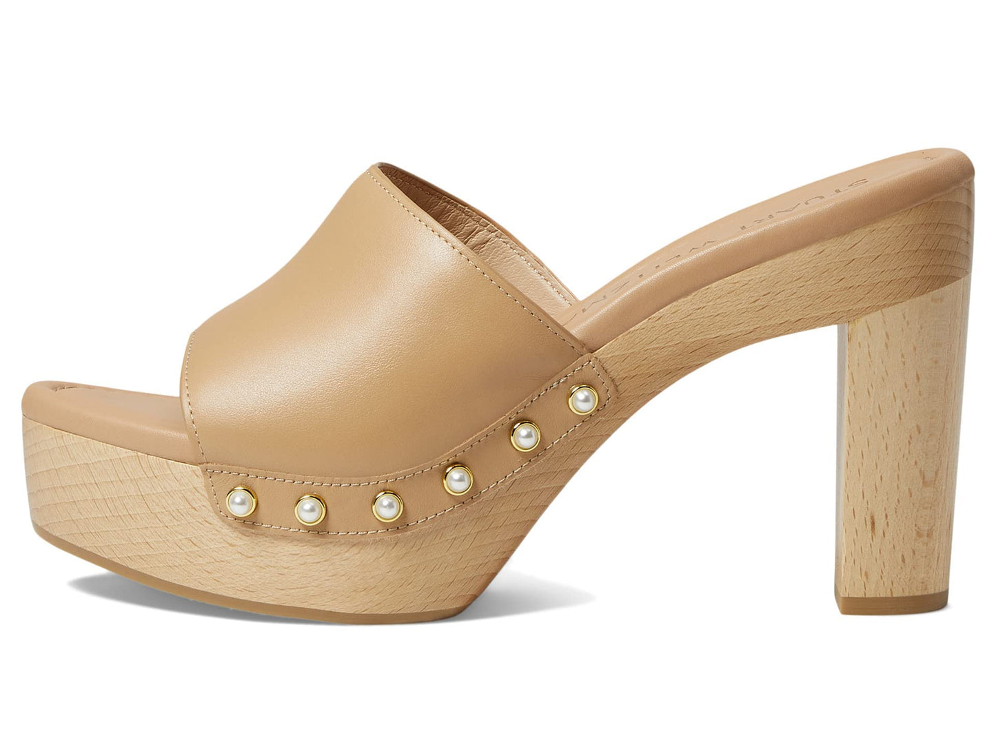 Stuart Weitzman Pearl Clog 85 Sandal Adobe 7 B