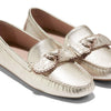 Cole Haan Women's Bellport Bow Driver, Soft Gold Leather, 9 B Medium