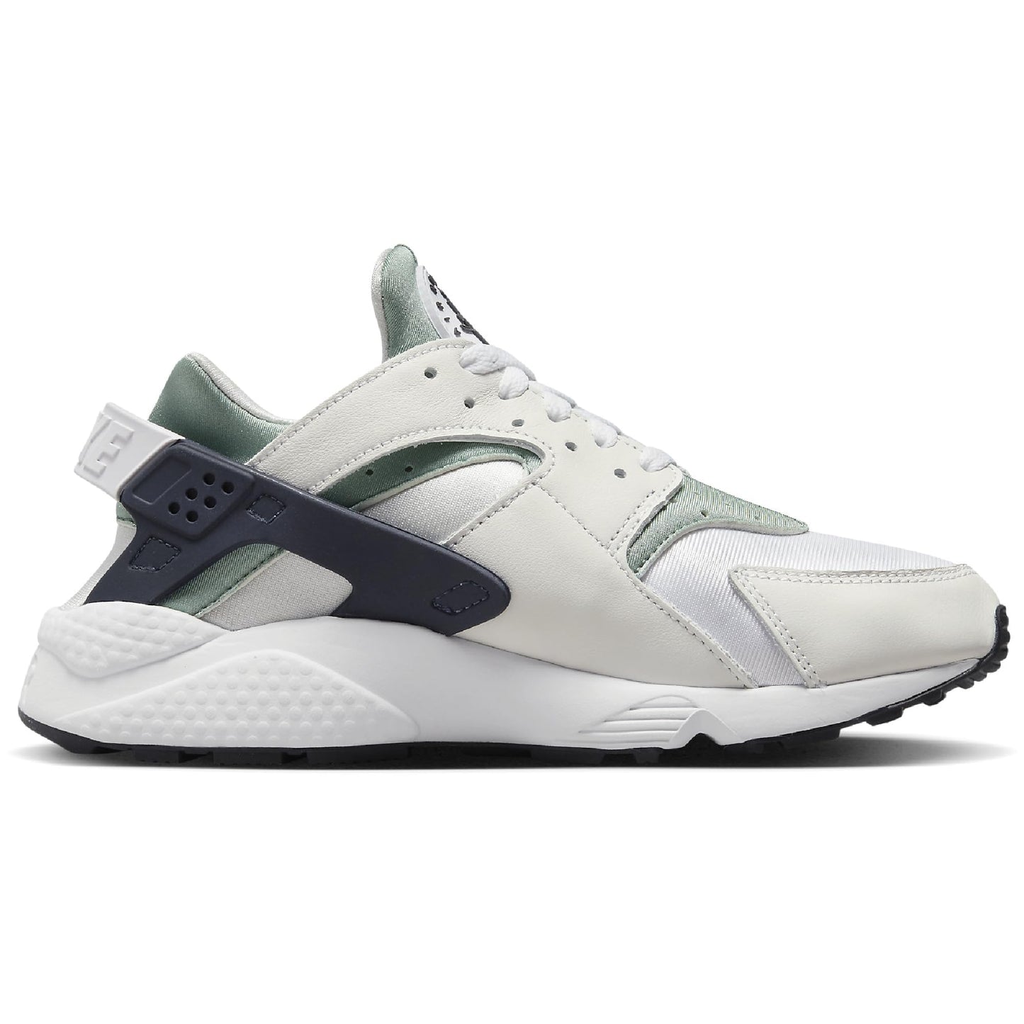Nike Women's Air Huarache Running Shoes, White/Obsidian-Mica Green, 6.5 M US