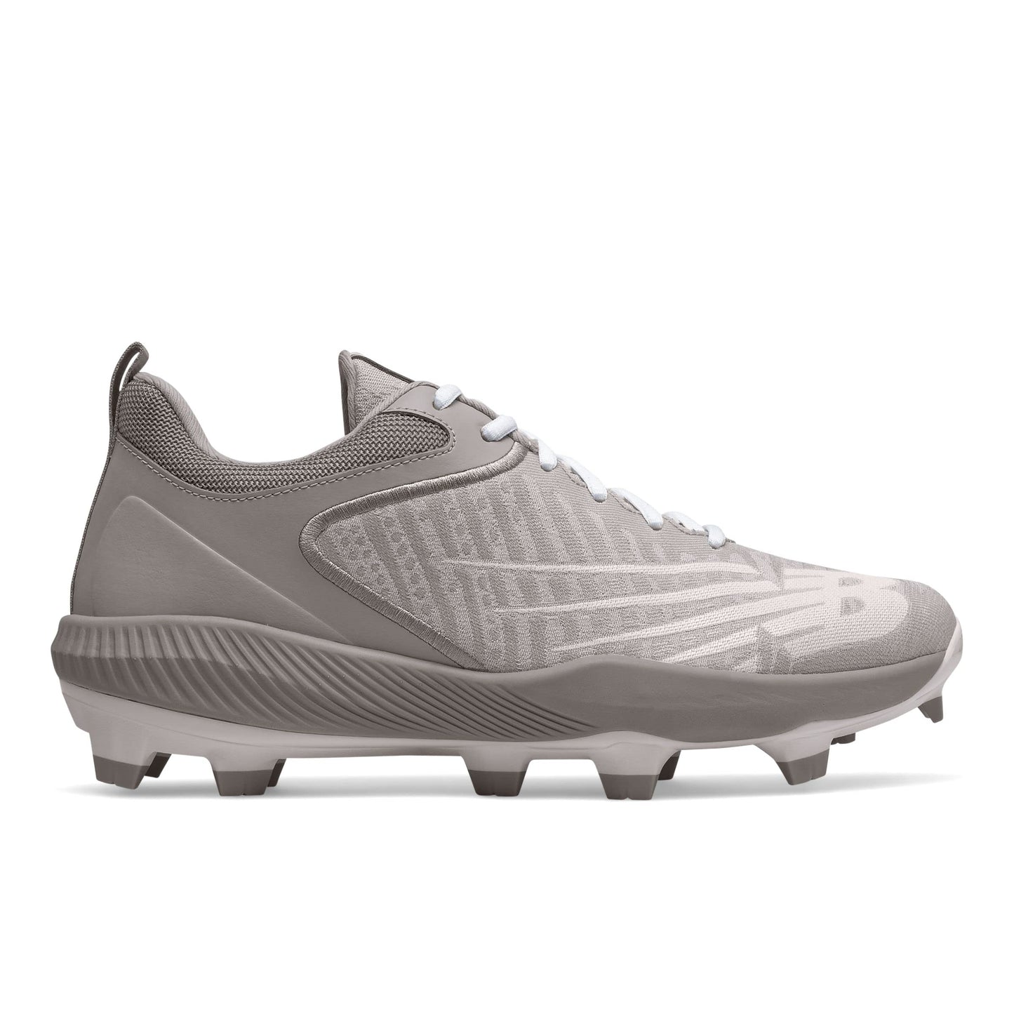 New Balance Men's 4040 V6 Molded Baseball Shoe, Grey/White, 15 M US