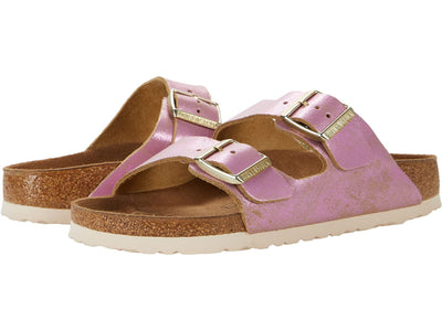 Birkenstock Arizona Washed Metallic Metallic Pink Suede EU 39 (US Women's 8-8.5) Narrow