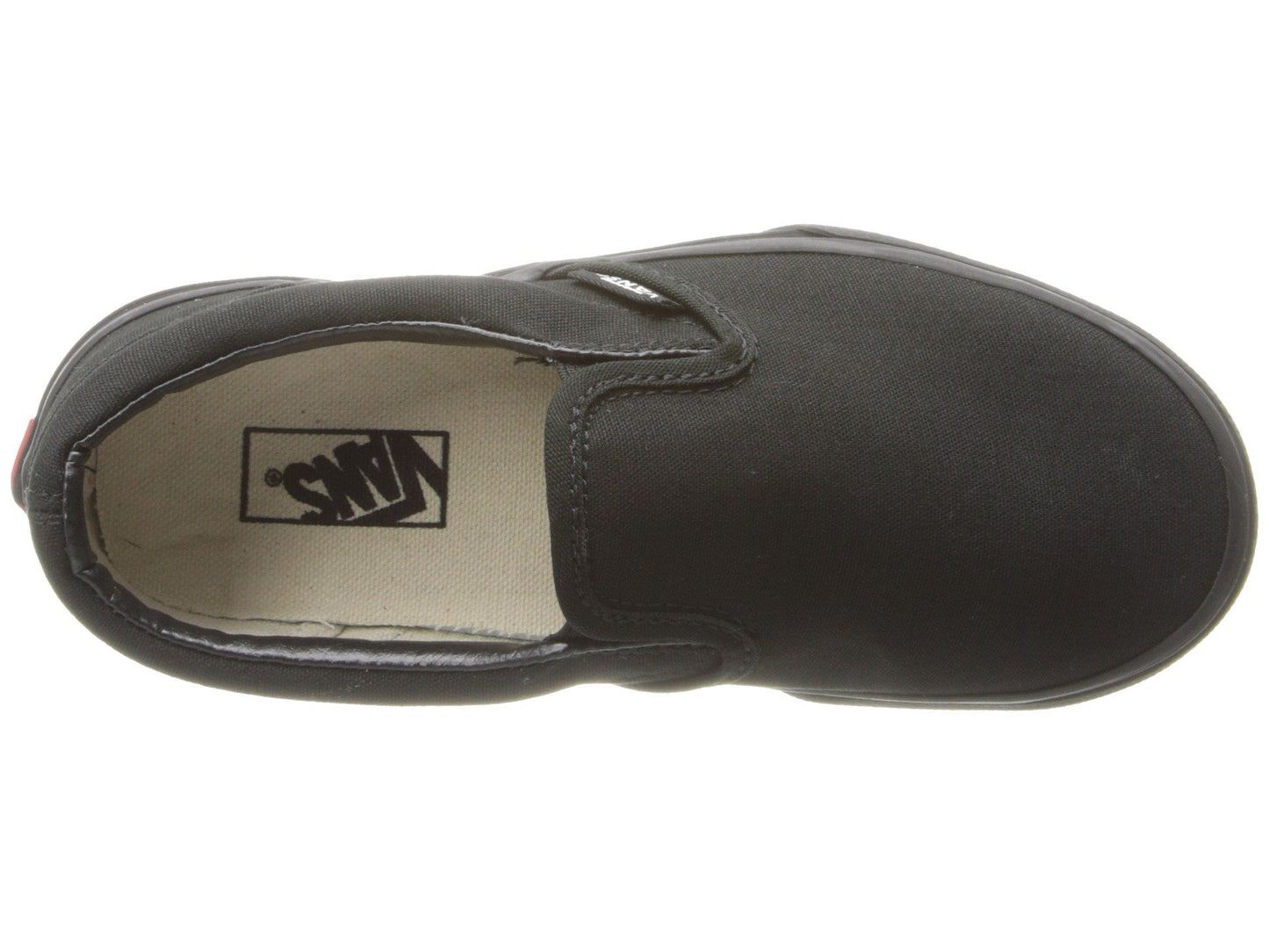 Vans Kids Unisex Classic Slip On, Black/Black, Size 3 Little Kid