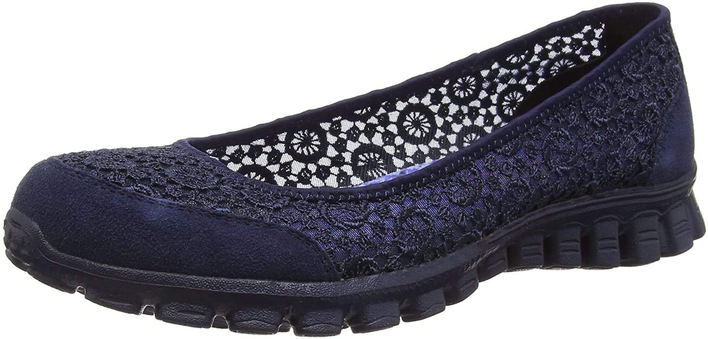 Skechers Sport Women's EZ Flex 2 Flighty Flat, Navy Blue, 7.5 M US