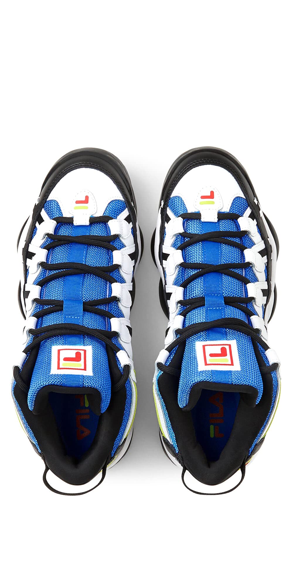 Fila Men's Spaghetti Jerry Stackhouse Retro Basketball Shoes White/Black/Electric Blue