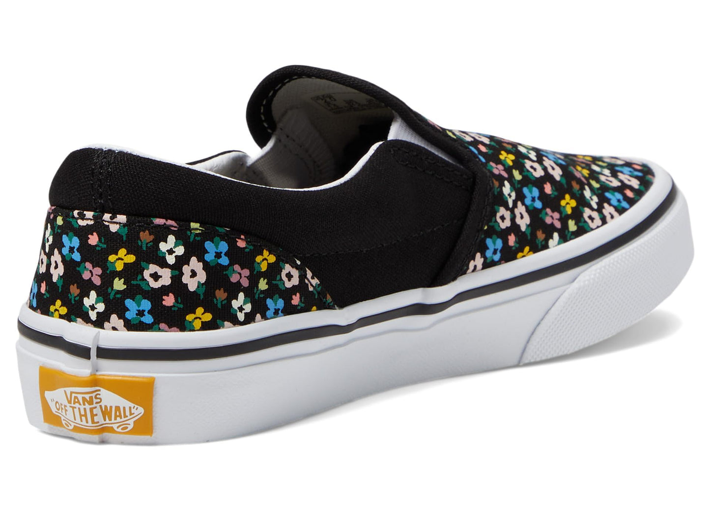 Vans Women's Kid Classic Slip-On (Little Kid), Ditsy Floral Black/Multi, 10.5 Medium