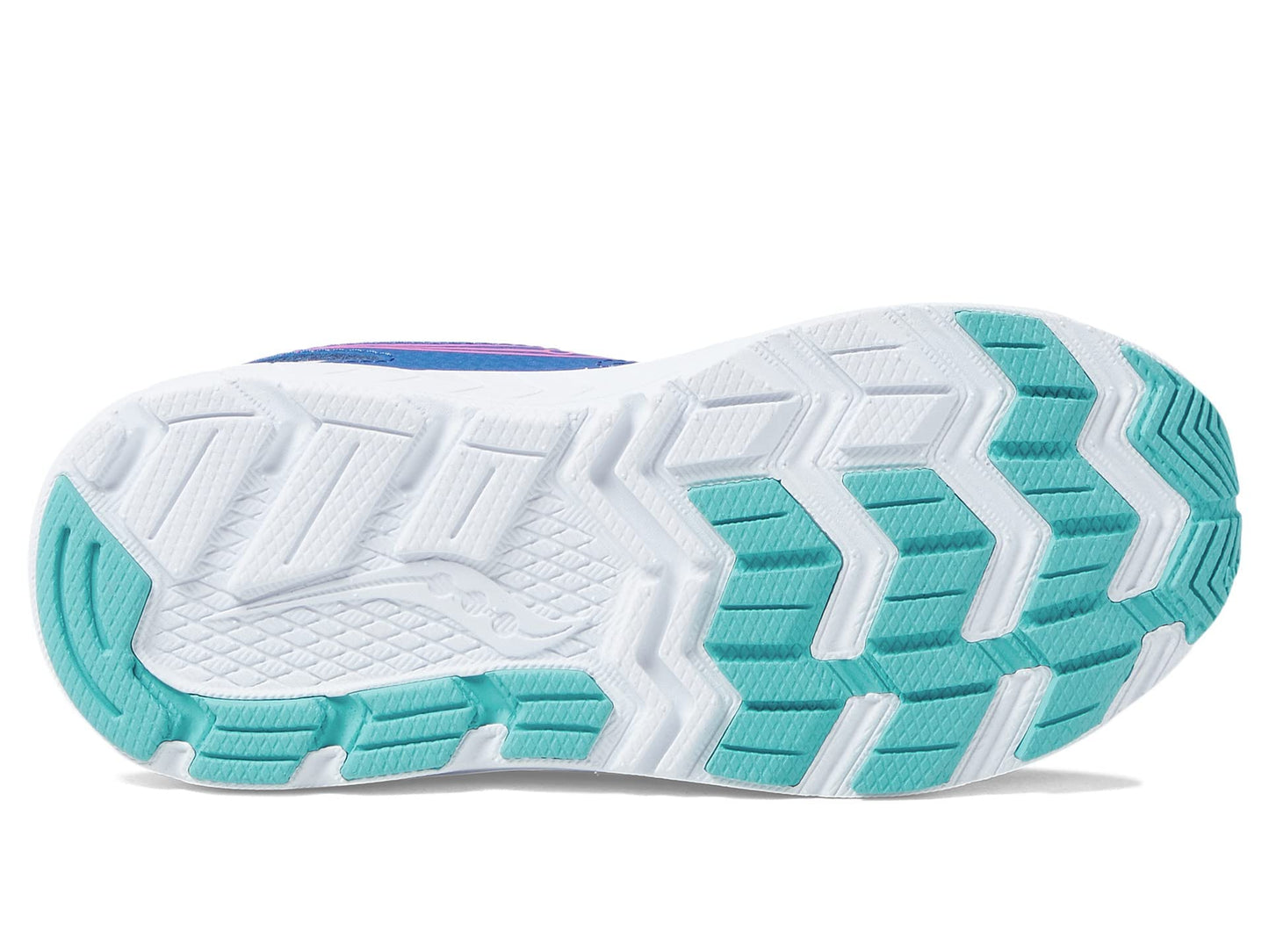 Saucony Ride 10 JR Running Shoe, Blue/Swirl, 8 Wide US Unisex Little_Kid