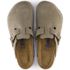 The Birkenstock Boston in the classic taupe suede.