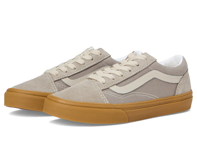 Vans Kids Old Skool (Big Kid) Sneaker, Neutral Block Gray/Gum, 4 US Unisex