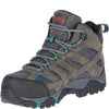 Merrell Women's Moab Vertex Mid Waterproof Composite Toe Construction Boot, Pewter, 9.5