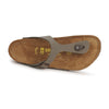Birkenstock Gizeh Flip Flops Men White Flip Flops Shoes, Stone, 36