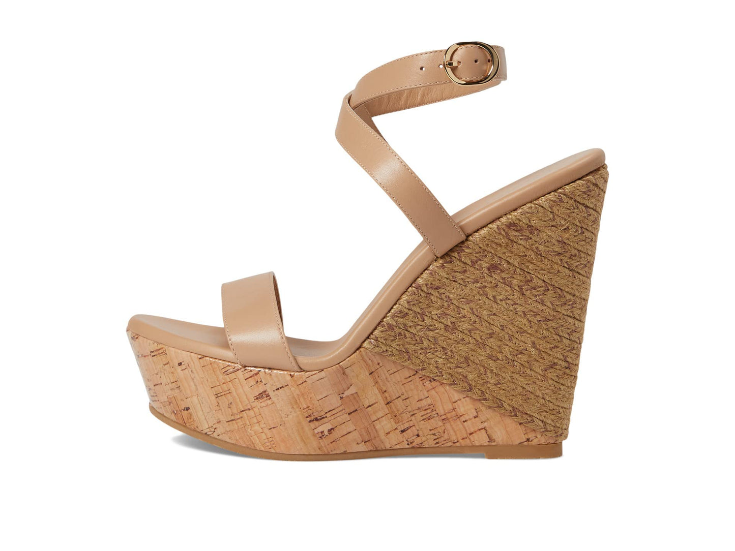 Stuart Weitzman 5050 Wedge Sandal Adobe/Natural 9 B