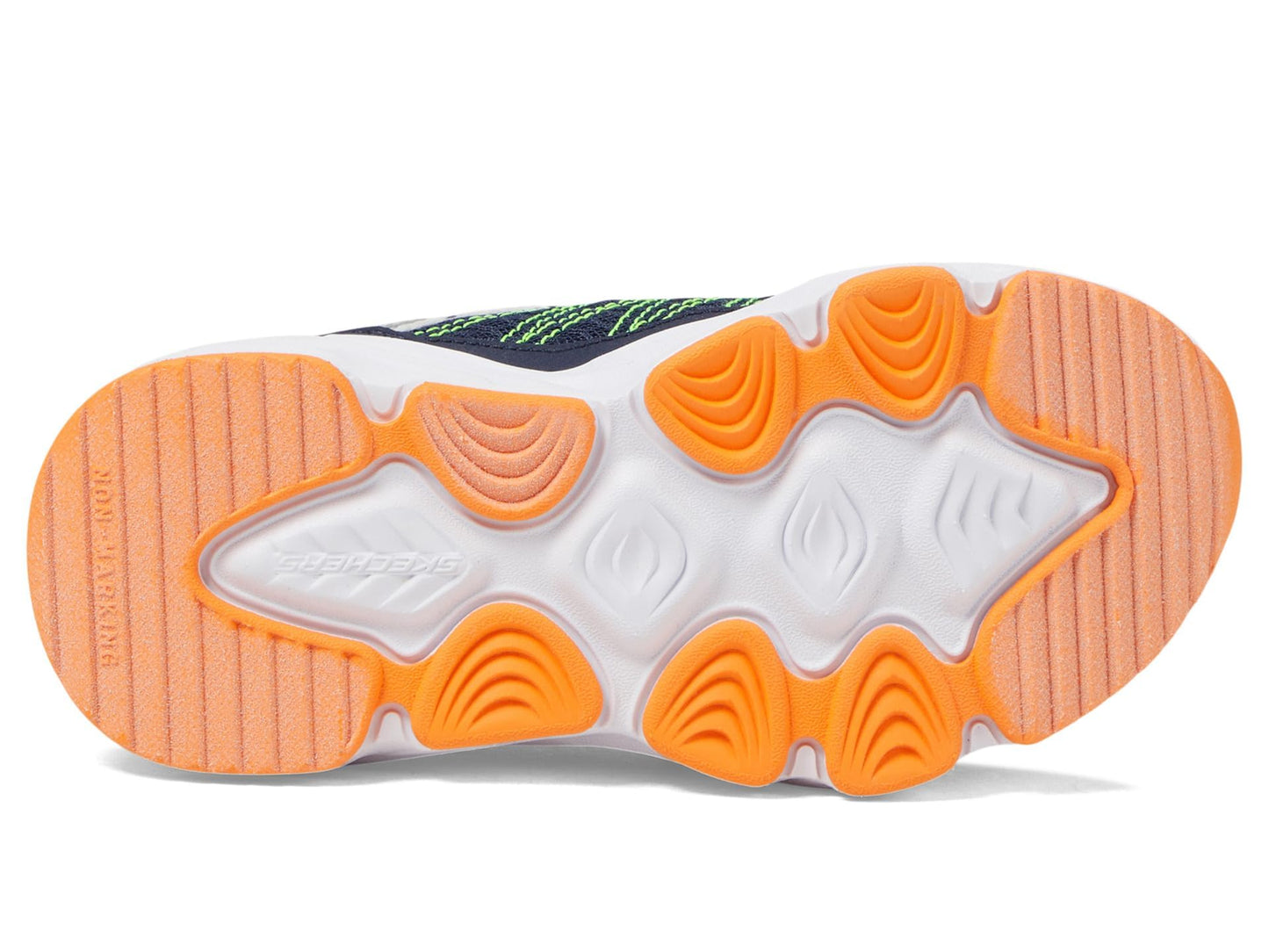 Skechers Kids Boys Turbo Tread Sneaker, Navy/Orange, 10.5, Little Kid
