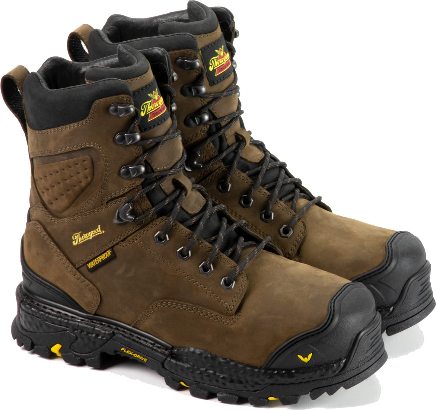 Thorogood Infinity FD 8” Waterproof Composite Toe Work Boots for Men Made with Premium Full-Grain Leather and Slip-Resistant Anti-Fatigue Outsole; EH Rated, Studhorse - 9.5 M US