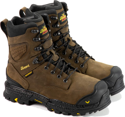 Thorogood Infinity FD 8” Waterproof Composite Toe Work Boots for Men Made with Premium Full-Grain Leather and Slip-Resistant Anti-Fatigue Outsole; EH Rated, Studhorse - 9.5 M US