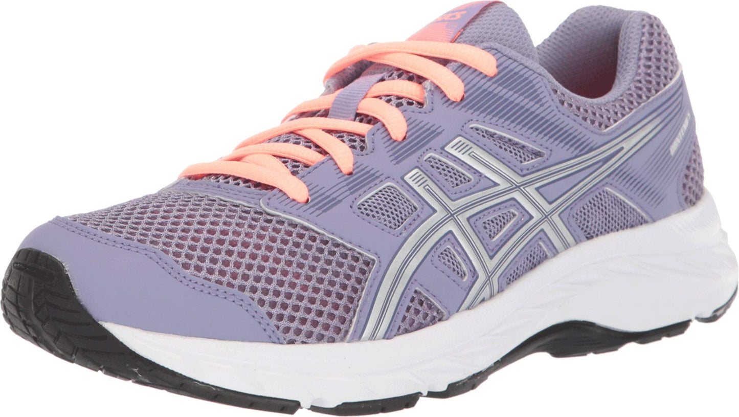 ASICS Kids Girl's Gel-Contend 5 (Big Kid) Ash Rock/Silver 6.5 Big Kid