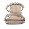 Stuart Weitzman Goldie 60 Block Slide Poudre 9.5 B