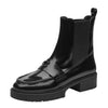CX024 BLK 8 B Louisa LTHR Bootie Black 8 B