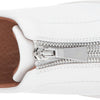 FRYE Women's Lena Zip Low Fashion Sneaker, White Tumbled Cow, 8.5 M US