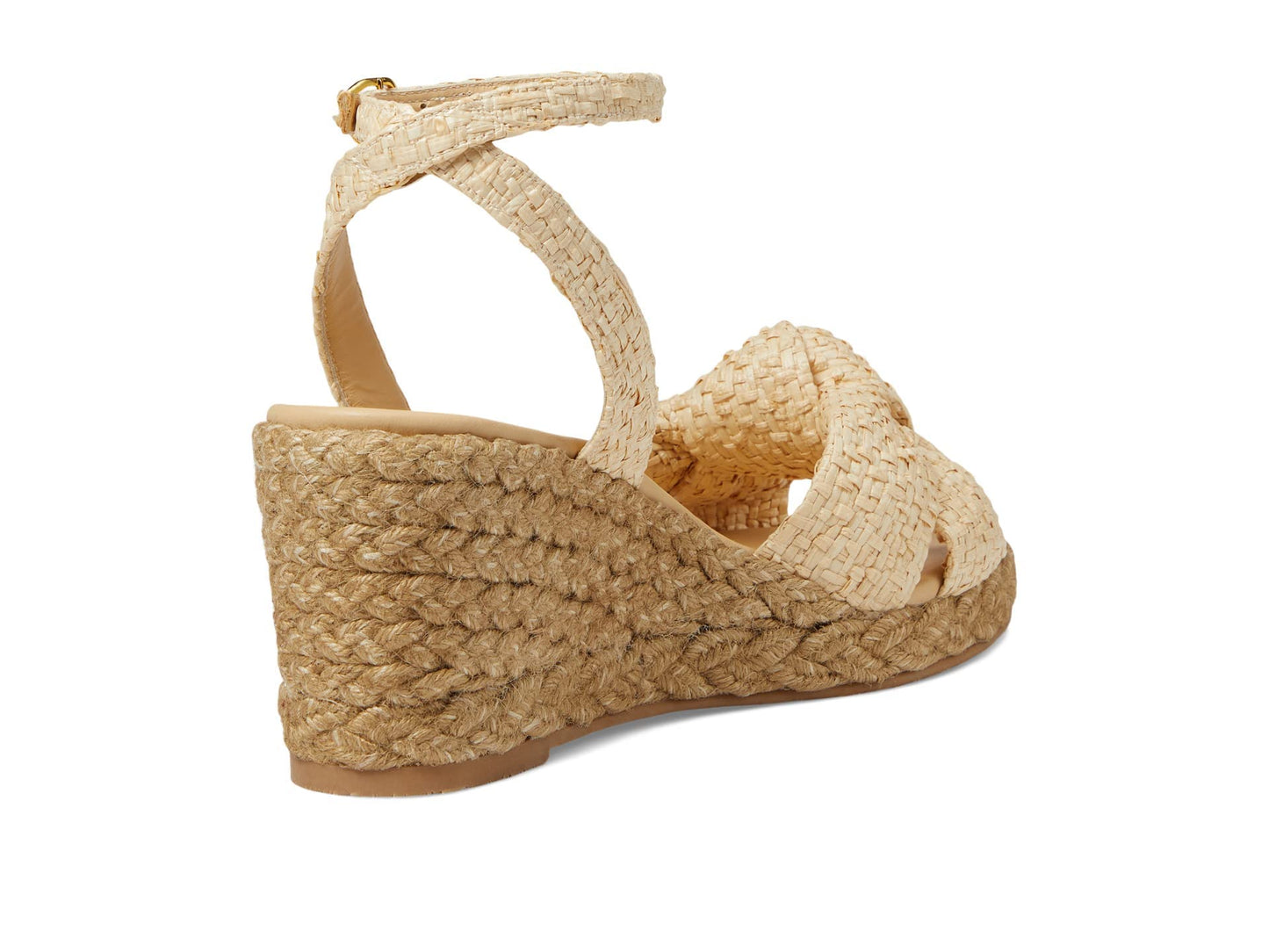 Stuart Weitzman Playa Espadrille Knot Wedge Wheat/Natural 9 B