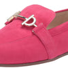 Cole Haan Women's Modern Classics Loafer, Bright Berry Eco Flora Suede/NAT Stack/CH Gold HW, 6