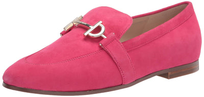 Cole Haan Women's Modern Classics Loafer, Bright Berry Eco Flora Suede/NAT Stack/CH Gold HW, 6