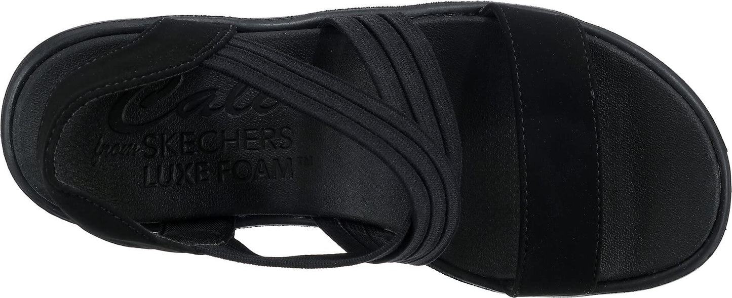 Skechers Women's Cali RUMBLE ON - DAY FLIRT, Black/Black, 8 M