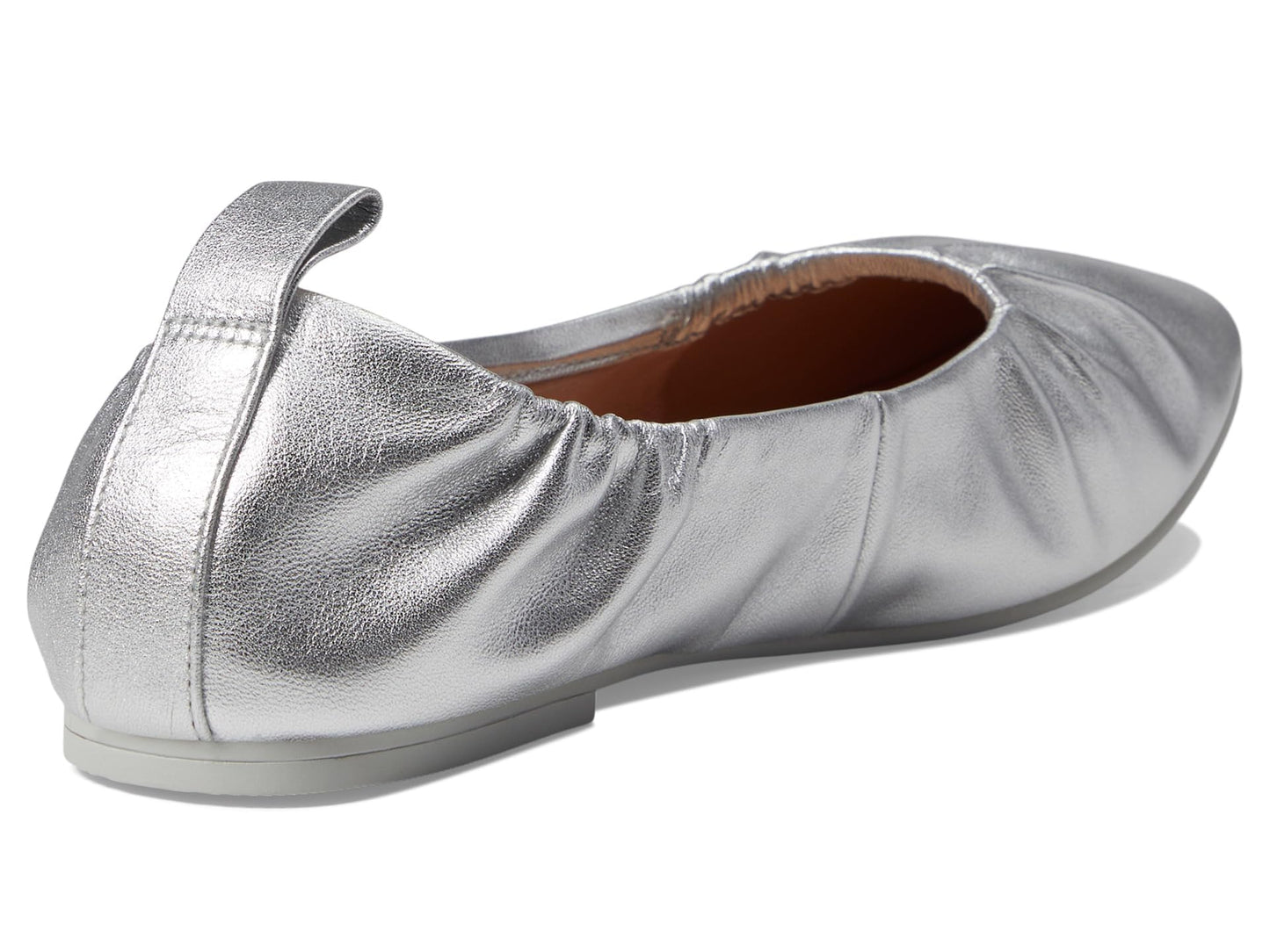 Cole Haan York Soft Ballet Silver Metallic Leather 10.5 B (M)