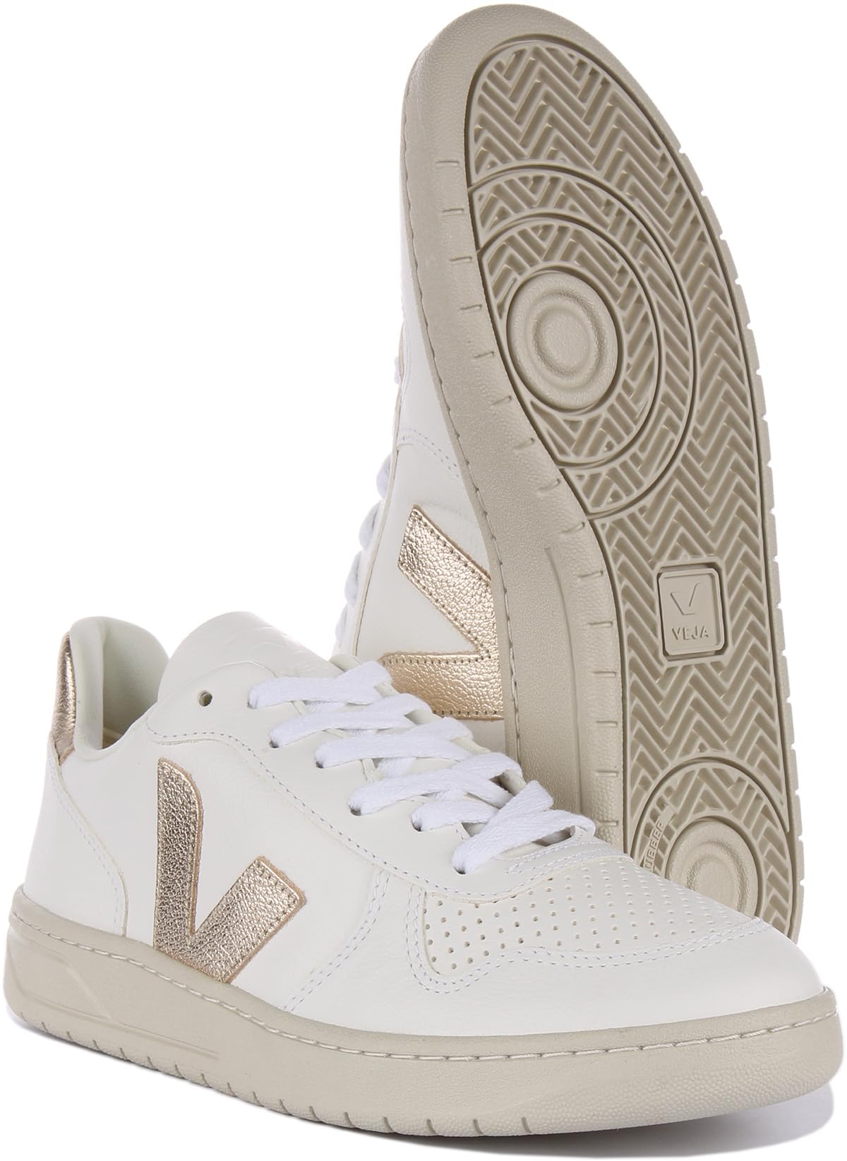 VEJA V-10 Extra White/Platine EU 46 (US Men's 12) M
