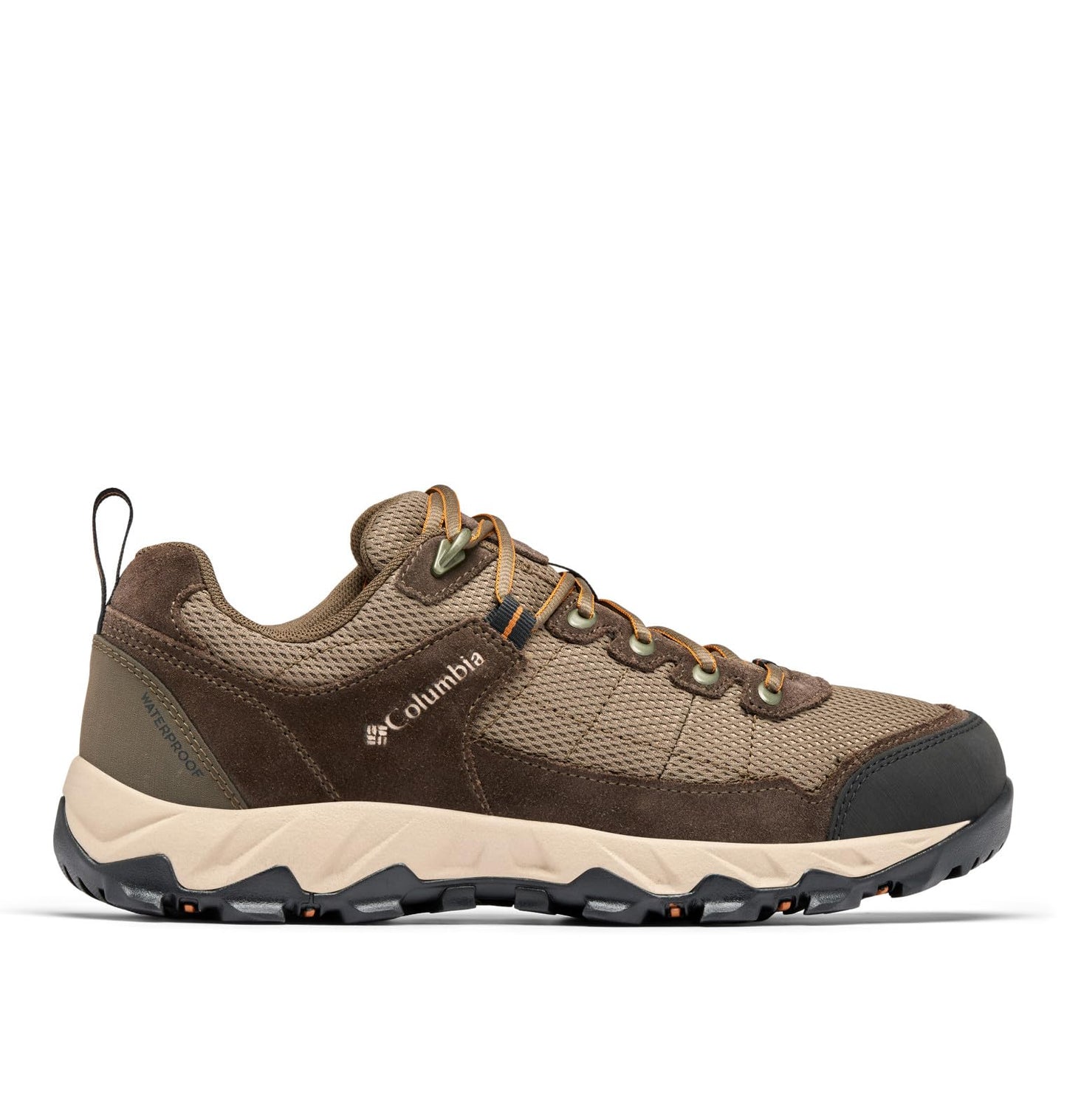 Columbia Men's Valley Pointe Waterproof, Camo Brown/Caramel, 15