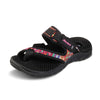 Skechers Women's Reggae-Mad Swag-Toe Thong Woven Sandal, Black, 8