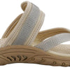 Skechers womens Reggae - Seize the Day - Toe Thong Sandal, Dark Natural, 9.5 M US