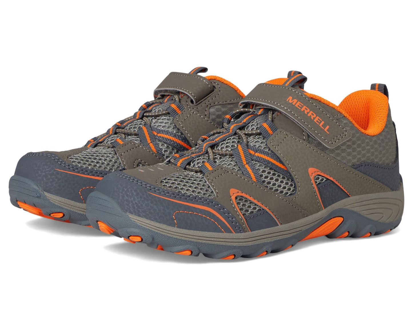 Merrell Boy's Trail Chaser Shoe, Gunsmoke/Orange, 1.5 Medium US Little Kid