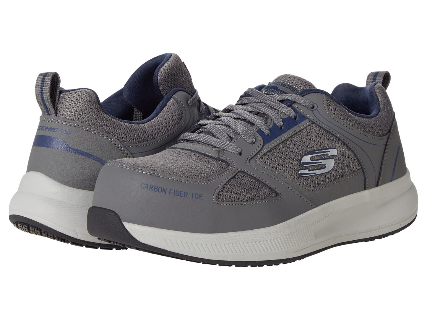 Skechers ELG4 - Carbon Fiber Toe Gray/Navy 10.5 D (M)
