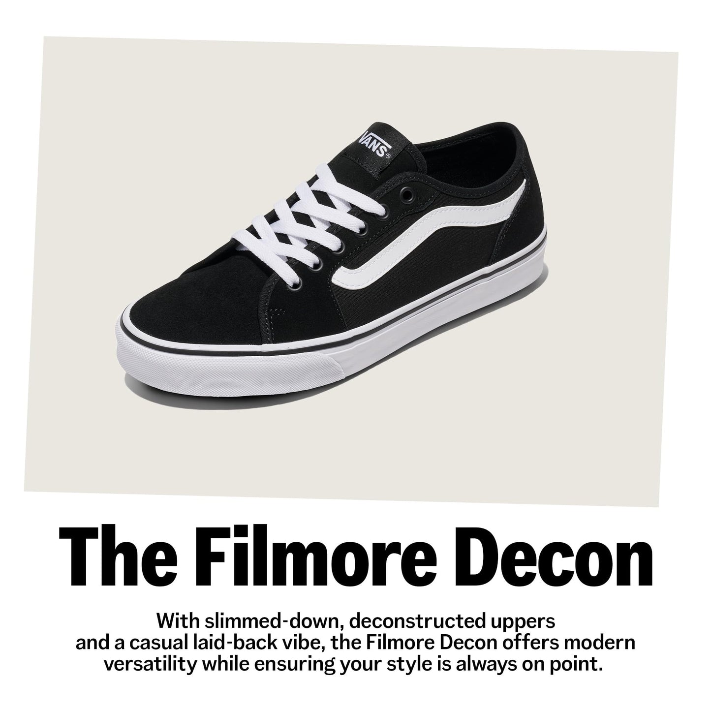 Vans Women's Filmore Decon Shoe | Low-Top Fashion Sneakers with Deconstructed Uppers, Citadel, 8.5
