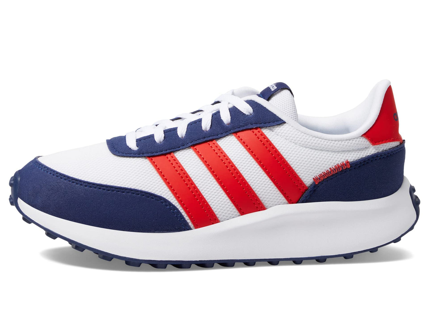 adidas Run 70s (Little Kid/Big Kid) White/Vivid Red/Dark Blue 7 Big Kid M