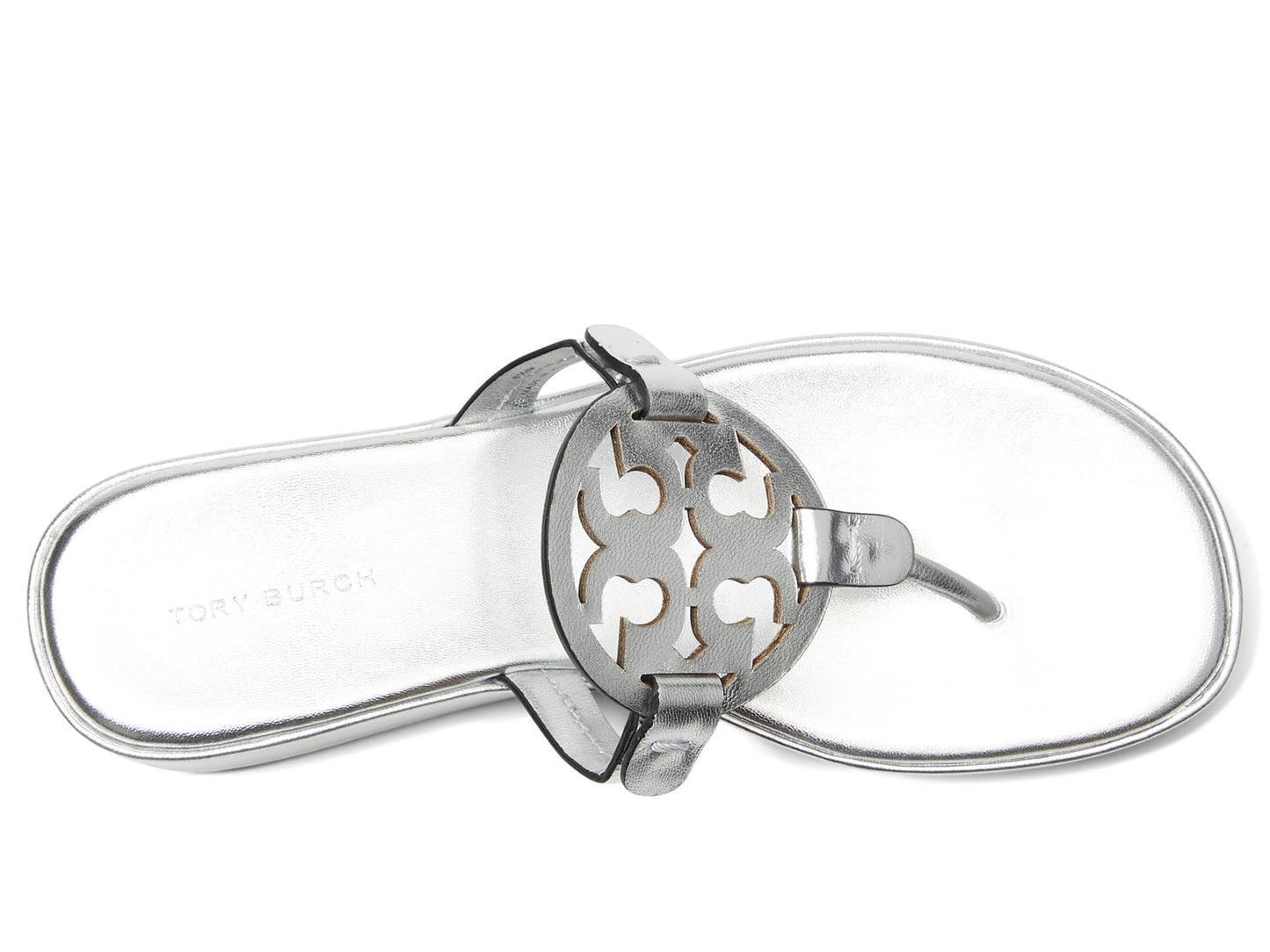 Tory Burch Womens Miller Wedge 25MM Silver 9 Medium