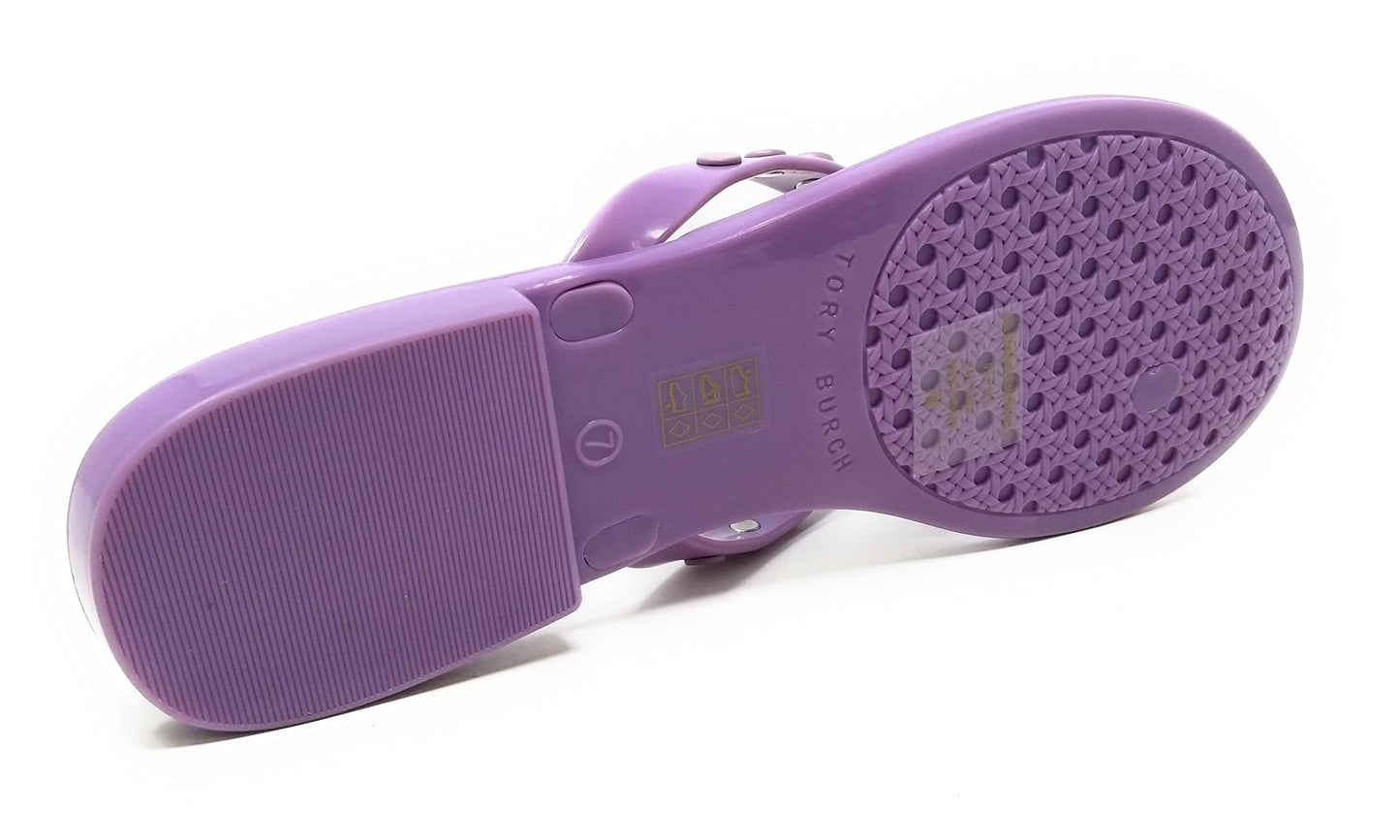 Tory Burch Women's Studded Jelly Thongs Sandals Flats (Lilac, us_footwear_size_system, adult, women, numeric, medium, numeric_7)