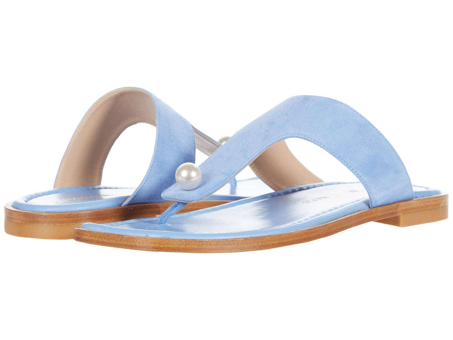 Stuart Weitzman Goldie Flat Sandal Periwinkle 6 M