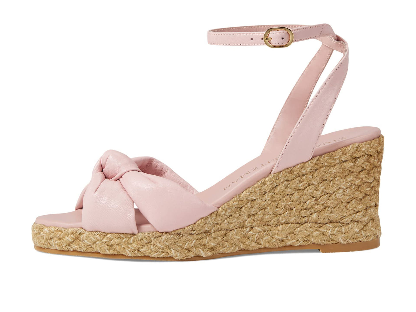 Stuart Weitzman Playa Espadrille Knot Wedge Ballet/Natural 7 B