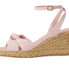 Stuart Weitzman Playa Espadrille Knot Wedge Ballet/Natural 9 B