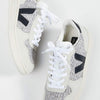 Veja Women's V-10 Sneakers, Snow/Black, 11 Medium US