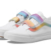 Vans Women's Kid Old Skool™ V (Little Kid), Rainbow True White/Multi, 13.5 Medium