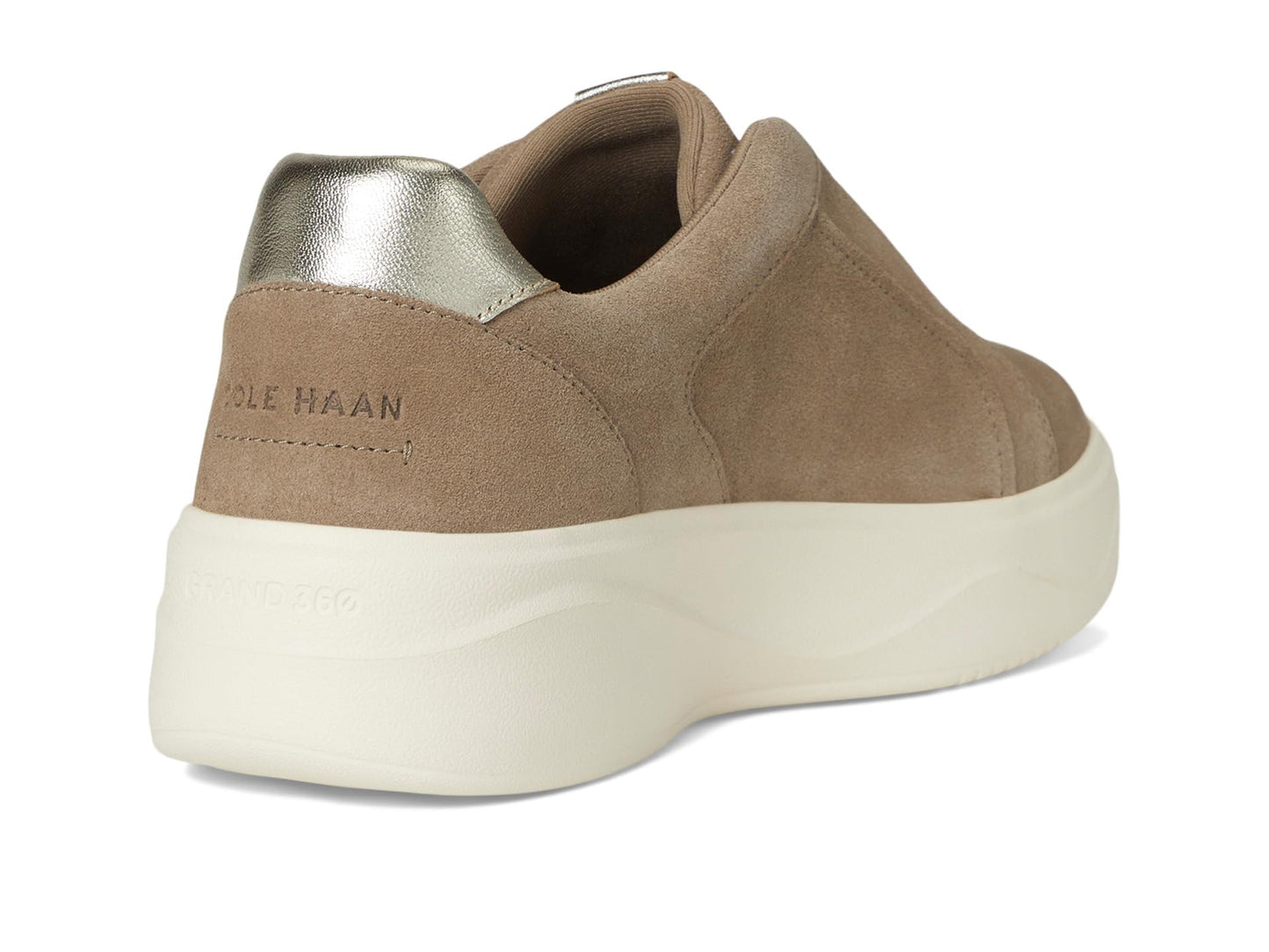 Cole Haan Womens Grandpro Demi Slip-On Sneakers, Irish Coffee Suede/Ivory, 8.5 Wide