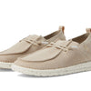 HEYDUDE Women's Wendy Halo Slip On Shoe, Beige Size 6 | Lightweight Casual Loafer with Elastic Laces and Removable Foam Insole