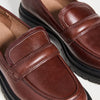 Madewell The Bradley Lugsole Loafer in Leather - Slip on Style with Slight Heel, Comfortable and, Trendy Loafers Cherry Wood 5.5 M