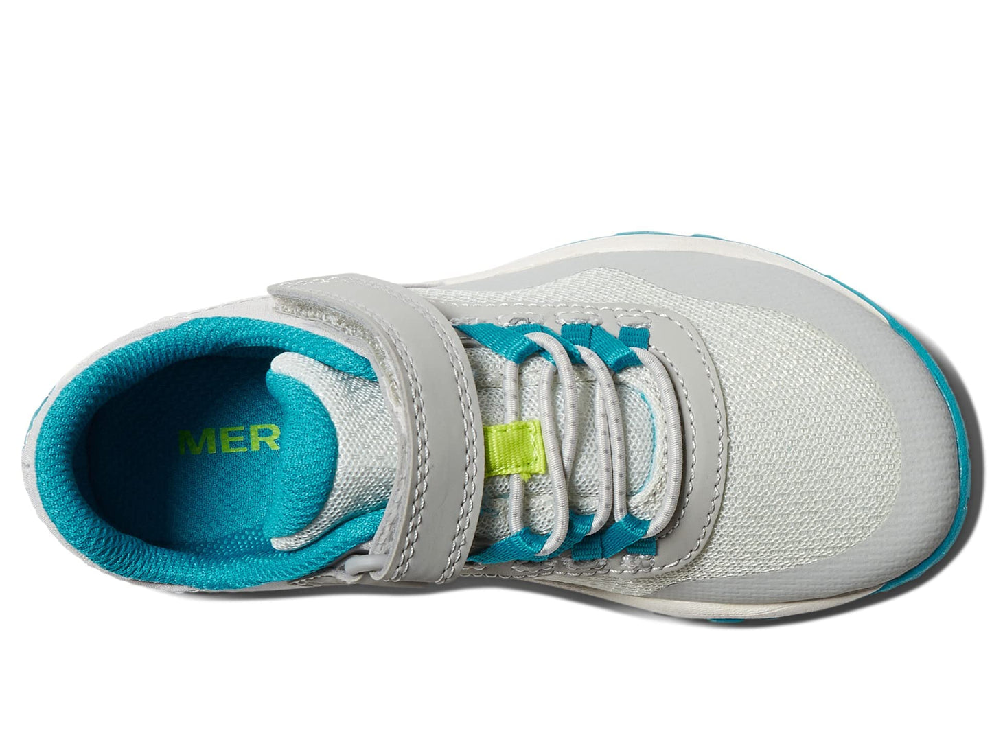 Merrell Trail Glove 7 A/C (Little Kid/Big Kid) Grey/Blue/Lime 6 Big Kid M