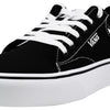 Vans Women's Seldan Platform Sneaker, Canvas Black/White, 8 M US