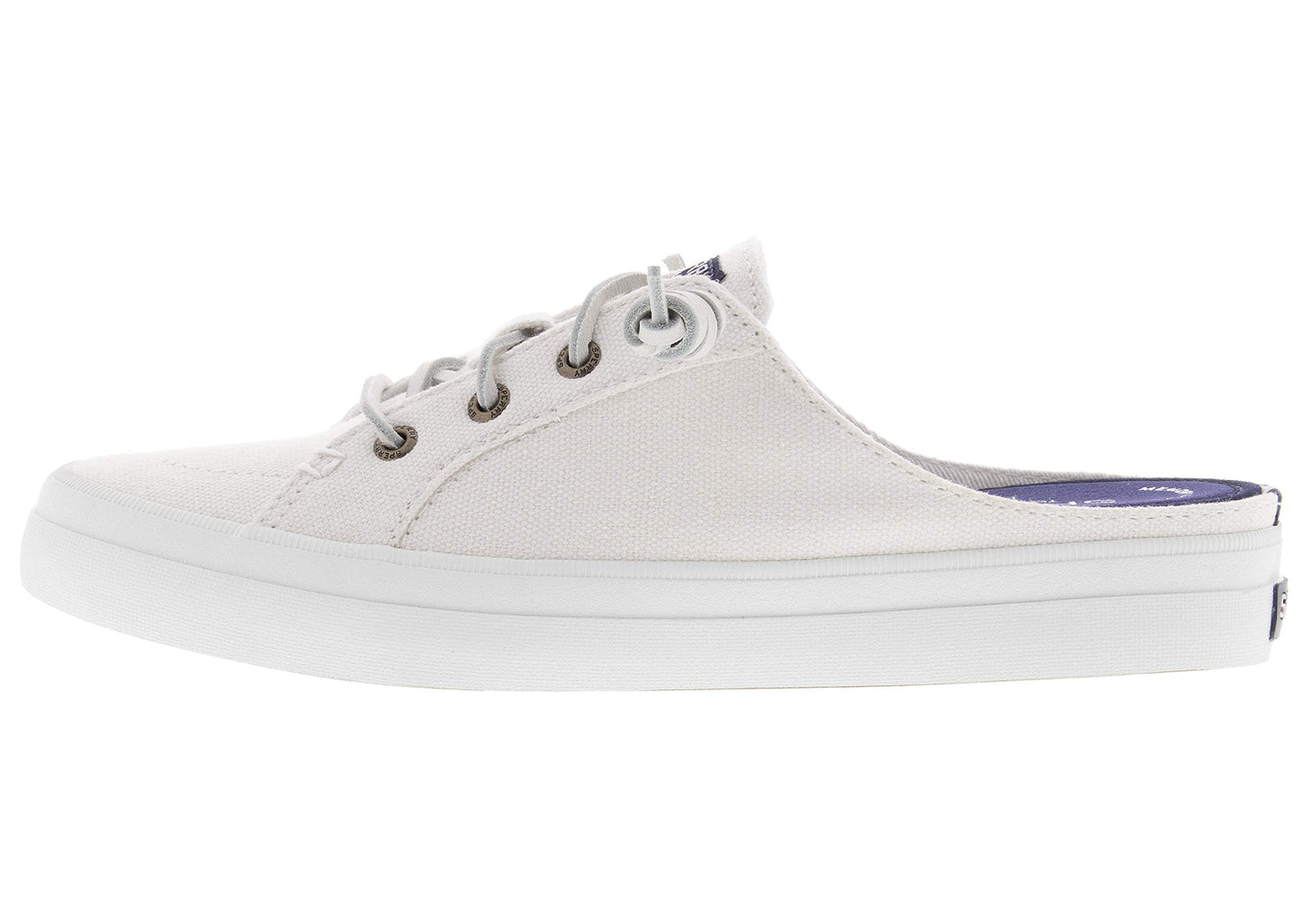 Sperry Womens Crest Vibe Mule Sneaker, White Canvas, 11 M