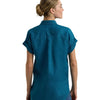 Lauren Ralph Lauren Womens Relaxed Fit Linen Short-Sleeve Shirt Turquoise Sky Small